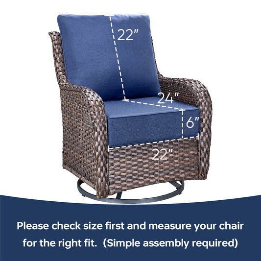 Pop 22*24*6" Outdoor Replacement Cushions Classic Blue