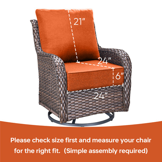 Pop 24*24*6" Outdoor Replacement Cushions Classic Orange