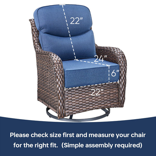 Pop 22*24*6" Outdoor Replacement Cushions Smile Blue