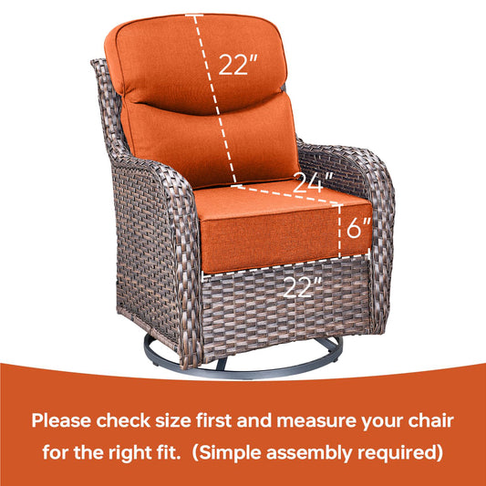 Pop 22*24*6" Outdoor Replacement Cushions Smile Orange