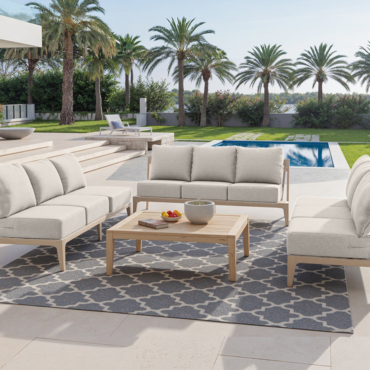 Pop 24*24*6" Outdoor Replacement Cushions Classic Beige