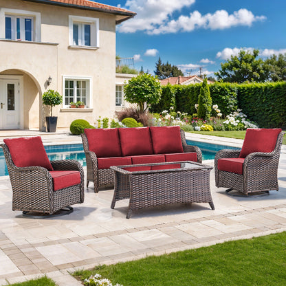 Pop 22*24*6" Outdoor Replacement Cushions Classic Red