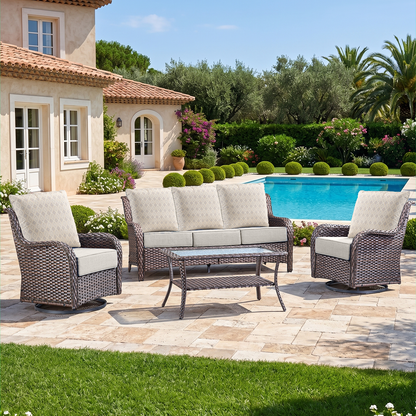 Pop 22*24*6" Outdoor Replacement Cushions Classic Beige Diamond