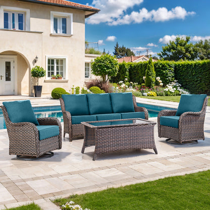Pop 22*24*6" Outdoor Replacement Cushions Classic Peacock Blue