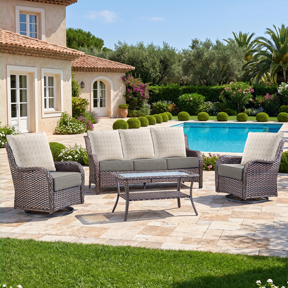 Pop 22*24*6" Outdoor Replacement Cushions Classic Grey Diamond