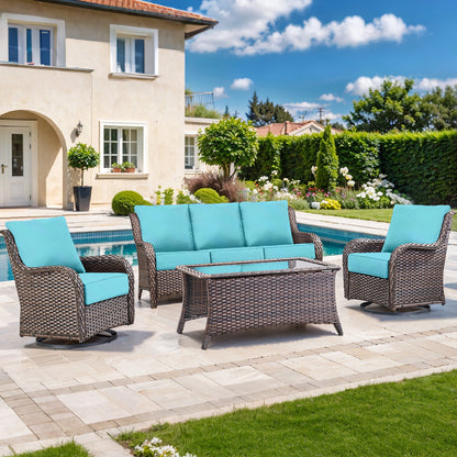 Pop 22*24*6" Outdoor Replacement Cushions Classic Turquoise