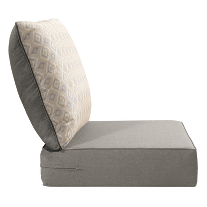 Pop 22*24*6" Outdoor Replacement Cushions Classic Grey Diamond