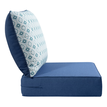 Pop 22*24*6" Outdoor Replacement Cushions Classic Blue Diamond