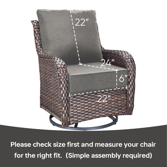 Pop 22*24*6" Outdoor Replacement Cushions Classic Grey