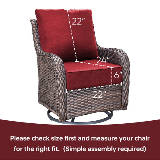 Pop 22*24*6" Outdoor Replacement Cushions Classic Red
