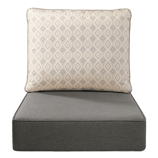 Pop 22*24*6" Outdoor Replacement Cushions Classic Grey Diamond