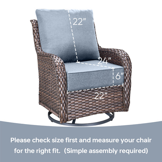 Pop 22*24*6" Outdoor Replacement Cushions Classic Baby Blue