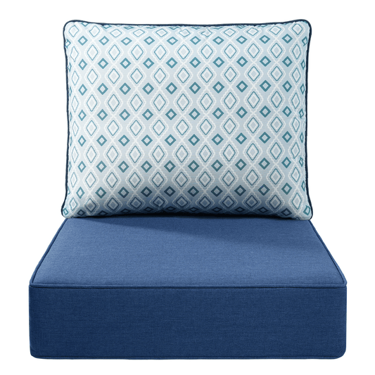Pop 22*24*6" Outdoor Replacement Cushions Classic Blue Diamond