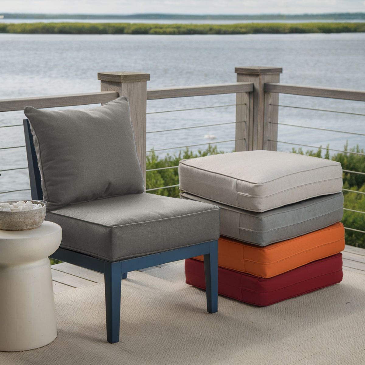 Pop 24*24*6" Outdoor Replacement Cushions Classic Grey