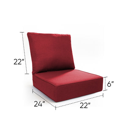 Pop 22*24*6" Outdoor Replacement Cushions Classic Red