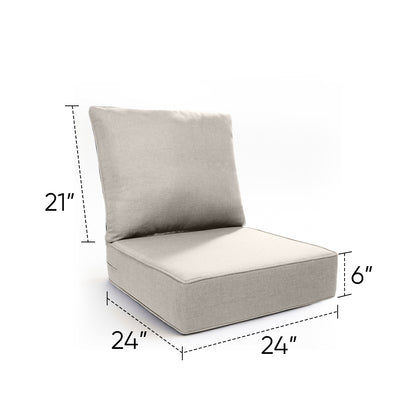 Pop 24*24*6" Outdoor Replacement Cushions Classic Beige