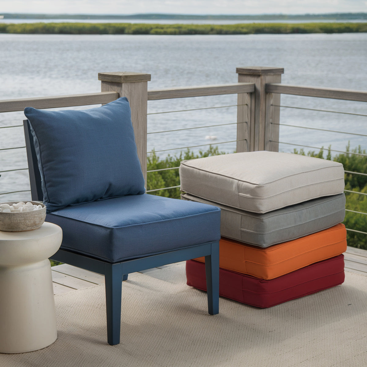 Pop 24*24*6" Outdoor Replacement Cushions Classic Blue