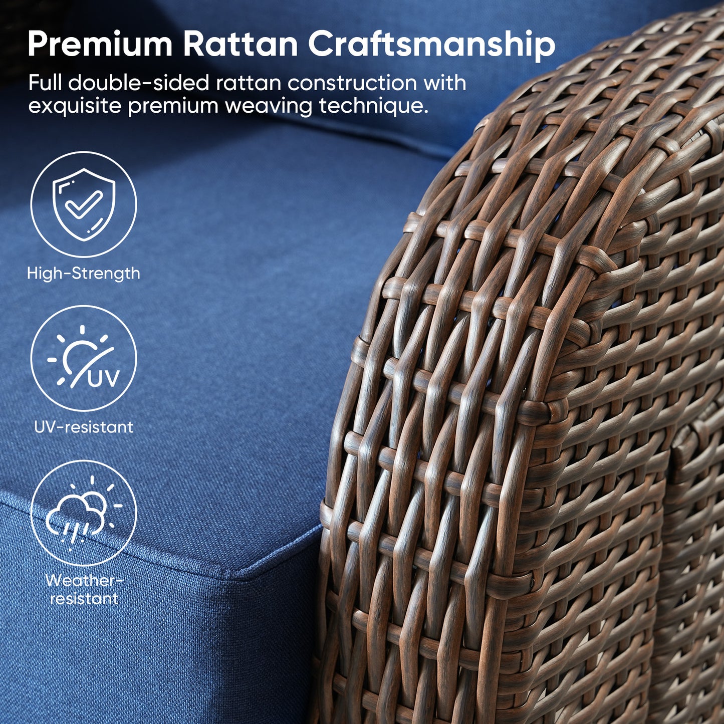 Outdoor Recliner Chair Extendable Ottoman & Foldable Table
