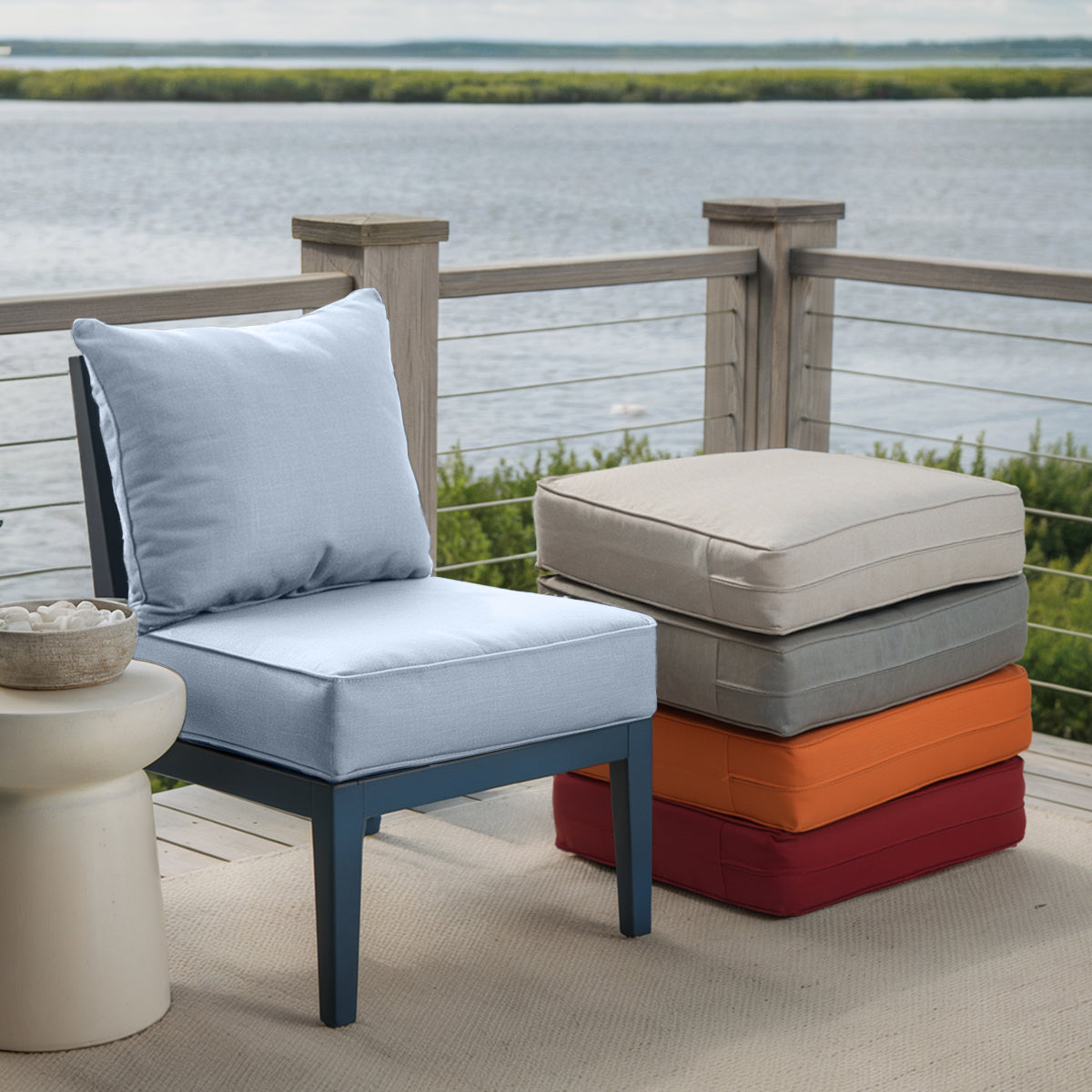 Pop 24*24*6" Outdoor Replacement Cushions Classic Baby Blue
