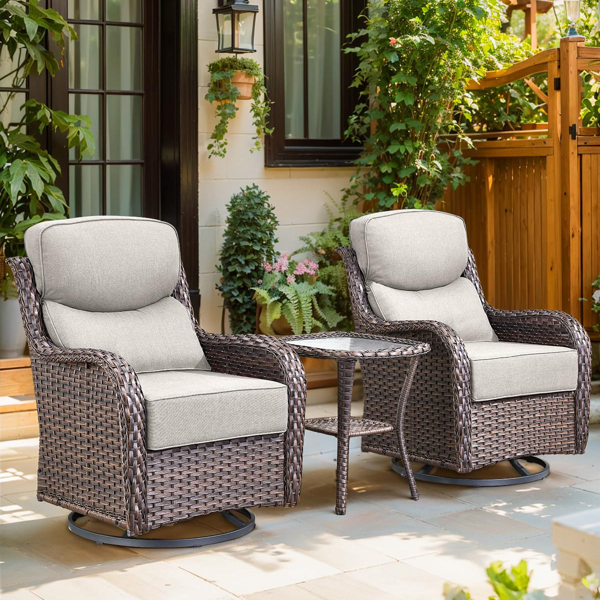 Pop 24*24*6" Outdoor Replacement Cushions Smile Beige