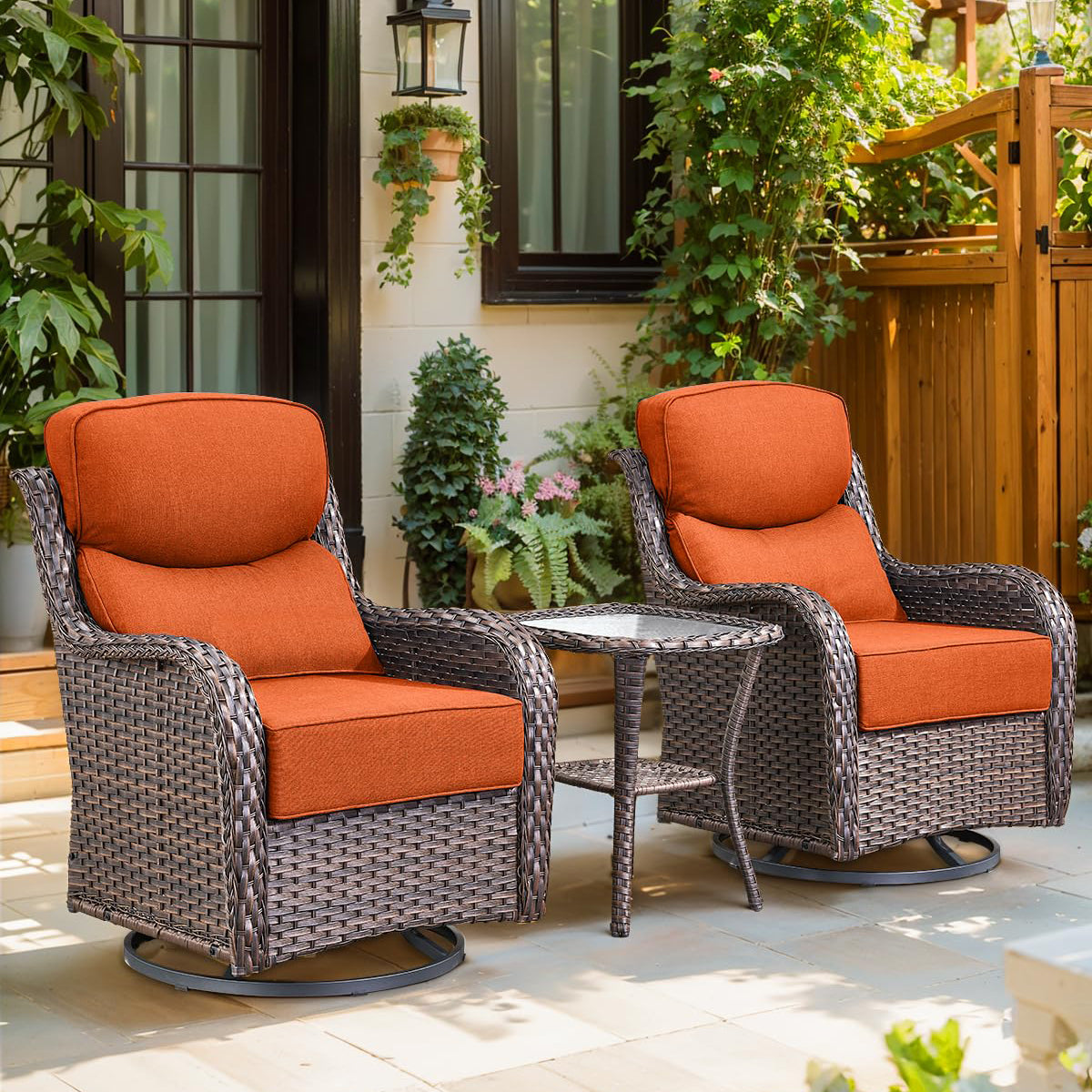 Pop 24*24*6" Outdoor Replacement Cushions Smile Orange