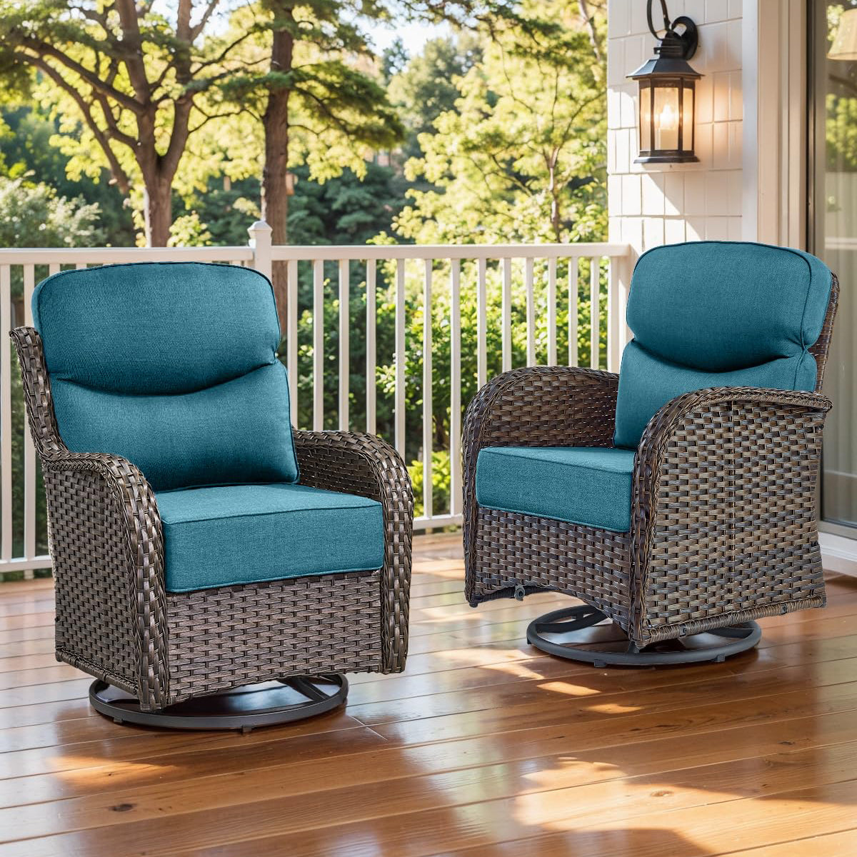 Pop 22*24*6" Outdoor Replacement Cushions Smile Peacock Blue