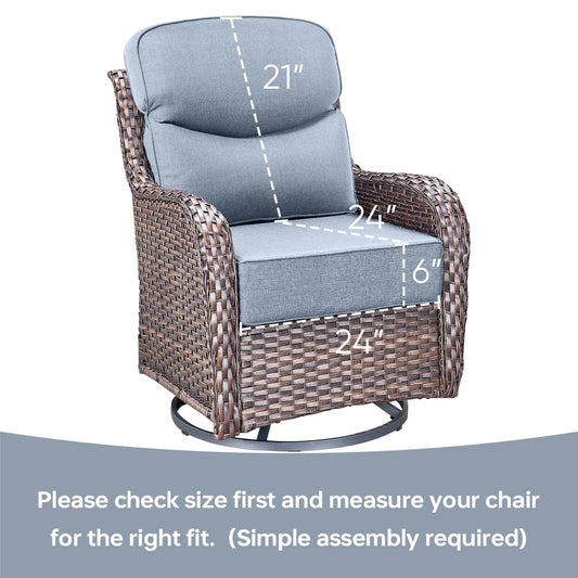 Pop 24*24*6" Outdoor Replacement Cushions Smile Baby Blue