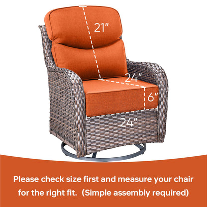 Pop 24*24*6" Outdoor Replacement Cushions Smile Orange