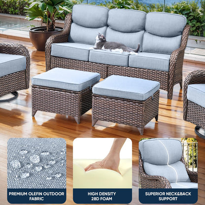Pop 24*24*6" Outdoor Replacement Cushions Smile Baby Blue