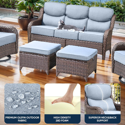 Pop 22*24*6" Outdoor Replacement Cushions Smile Baby Blue