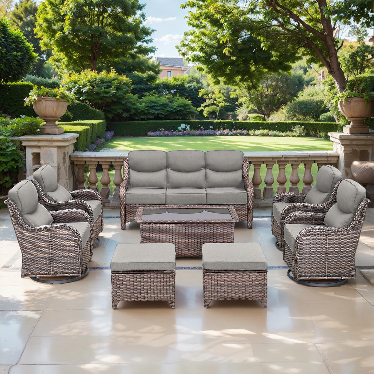 Pop 24*24*6" Outdoor Replacement Cushions Smile Grey