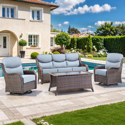 Pop 22*24*6" Outdoor Replacement Cushions Smile Baby Blue