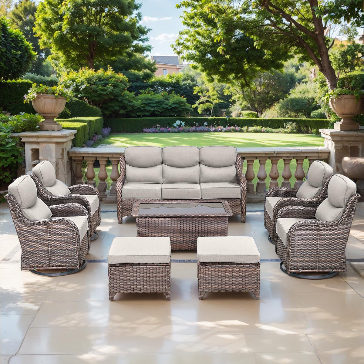 Pop 24*24*6" Outdoor Replacement Cushions Smile Beige